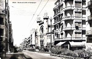 Oran - Bd Joffre ( ex- National ) et Synagogue